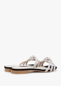 Flatante Black Suede Twisted Diamante Mules -Daniel Footwear Shop flatante p131631 198374 image