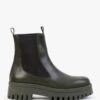 Fleat Green Leather Chelsea Boots