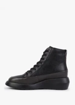 Fly London Boze Dark Green & Black Leather Wedge Ankle Boots -Daniel Footwear Shop fly boze p132589 199044 image