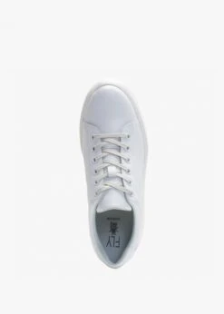 Fly London Delf White Leather Wedge Trainers -Daniel Footwear Shop fly delf p135097 196945 image