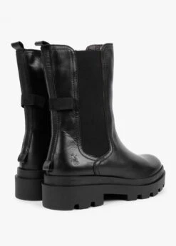 Fly London Judy Black Leather Tall Chelsea Boots -Daniel Footwear Shop fly judy p124726 202920 image