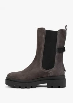 Fly London Judy Grey Suede Tall Chelsea Boots -Daniel Footwear Shop fly judy p124728 201902 image