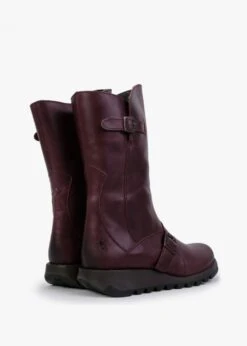 Fly London Mes II Purple Leather Low Wedge Calf Boots -Daniel Footwear Shop fly mes 2 p118047 201476 image