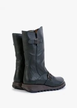 Fly London Mes Khaki Pebbled Leather Low Wedge Calf Boots -Daniel Footwear Shop fly mes cl p125176 202114 image