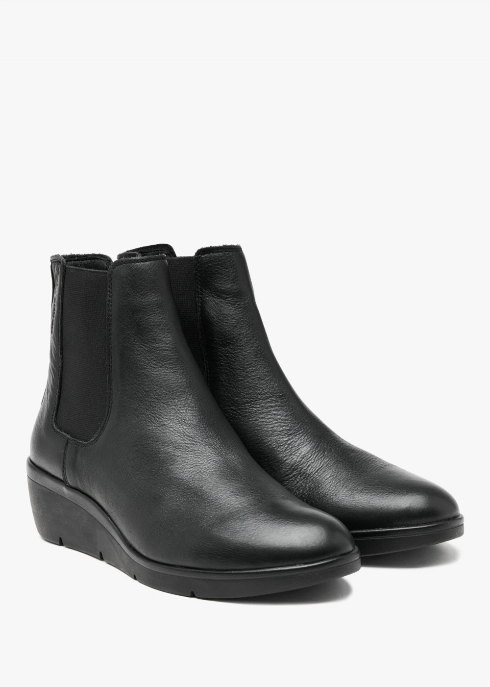 Fly London Nola Black Leather Wedge Ankle Boots 2 Fly London Nola Black Leather Wedge Ankle Boots - Image 2