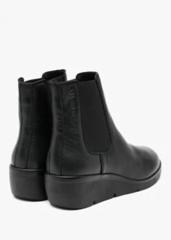 Fly London Nola Black Leather Wedge Ankle Boots 7 Fly London Nola Black Leather Wedge Ankle Boots -Daniel Footwear Shop fly nola p136002 200850 image