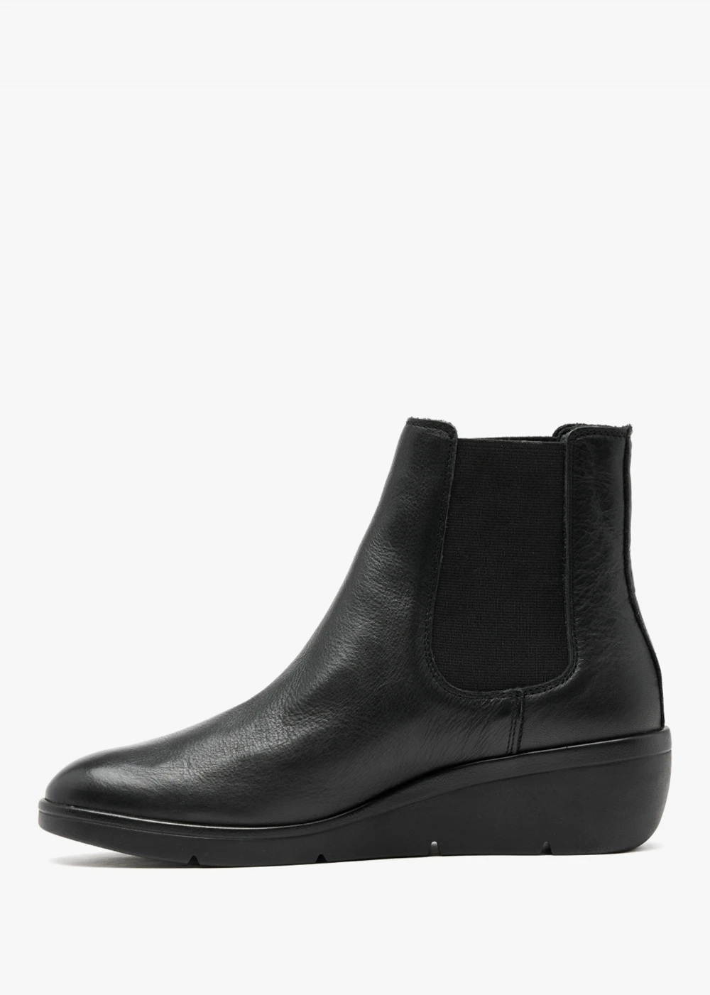 Fly London Nola Black Leather Wedge Ankle Boots 4 Fly London Nola Black Leather Wedge Ankle Boots - Image 4