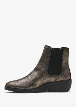 Fly London Nola Graphite Leather Wedge Ankle Boots -Daniel Footwear Shop fly nola p136003 200856 image