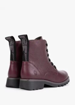 Fly London Ragi Burgundy Pebbled Leather Ankle Boots -Daniel Footwear Shop fly ragi cl p132555 199023 image