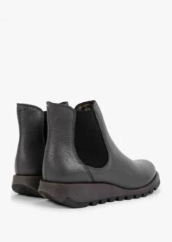 Fly London Salv Grey Pebbled Leather Wedge Chelsea Boots -Daniel Footwear Shop fly salv cl p125158 202100 image