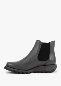 Fly London Salv Grey Pebbled Leather Wedge Chelsea Boots -Daniel Footwear Shop fly salv cl p125158 202101 image