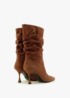 Fointed Tan Suede Ruched Calf Boots 6 Fointed Tan Suede Ruched Calf Boots -Daniel Footwear Shop fointed p124485 198065 image