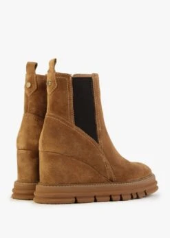 Alpe Fondant Tan Suede Wedge Ankle Boots -Daniel Footwear Shop fondant p131635 198397 image