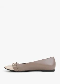 Furla Chain Taupe Leather Ballerina Pumps -Daniel Footwear Shop furla chain ballerina p134456 197598 image