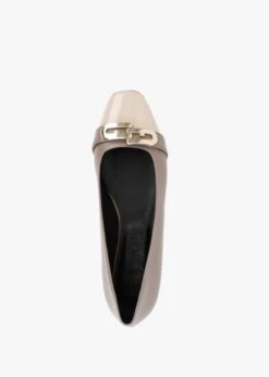 Furla Chain Taupe Leather Ballerina Pumps -Daniel Footwear Shop furla chain ballerina p134456 197599 image
