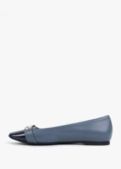 Furla Chain Navy Leather Ballerina Pumps -Daniel Footwear Shop furla chain ballerina p134457 197603 image