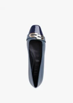 Furla Chain Navy Leather Ballerina Pumps -Daniel Footwear Shop furla chain ballerina p134457 197604 image