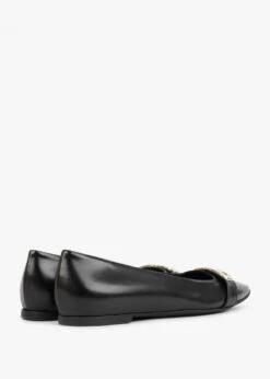 Furla Chain Black Leather Ballerina Pumps -Daniel Footwear Shop furla chain ballerina p134458 197607 image