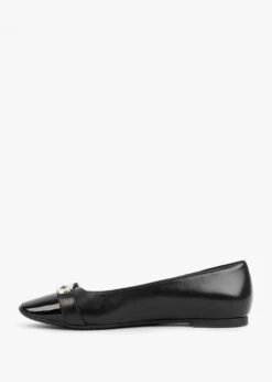 Furla Chain Black Leather Ballerina Pumps -Daniel Footwear Shop furla chain ballerina p134458 197608 image