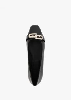 Furla Chain Black Leather Ballerina Pumps -Daniel Footwear Shop furla chain ballerina p134458 197609 image