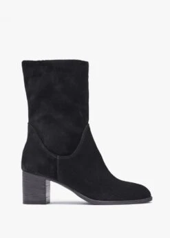 Gigi Black Suede Block Heel Calf Boots -Daniel Footwear Shop gigi p135544 199933 image