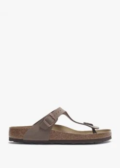 Birkenstock Gizeh Birko-Flor Mocca Nubuck Toe Post Sandals