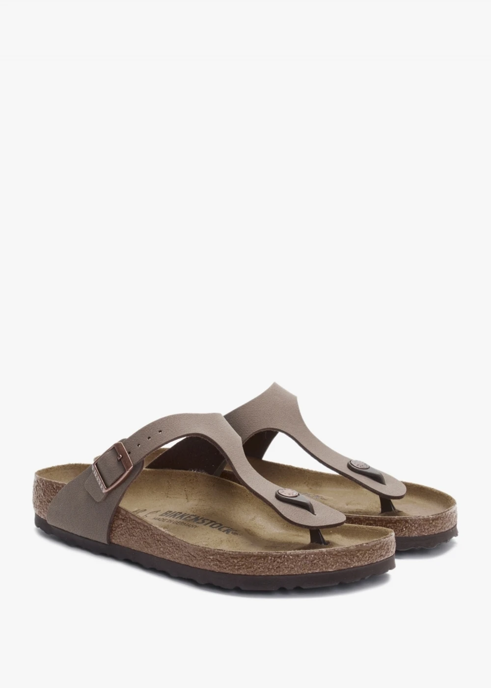 Birkenstock Gizeh Birko-Flor Mocca Nubuck Toe Post Sandals 2 Birkenstock Gizeh Birko-Flor Mocca Nubuck Toe Post Sandals - Image 2