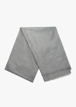 Grey Cashmere & Silk Blend Wrap
