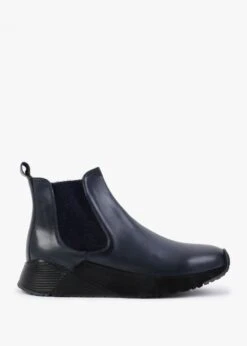 Calpierre Grotta Black Leather Chelsea Boots