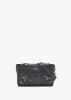 Guess Didi Mini Top Zip Coal Logo Cross-Body Bag