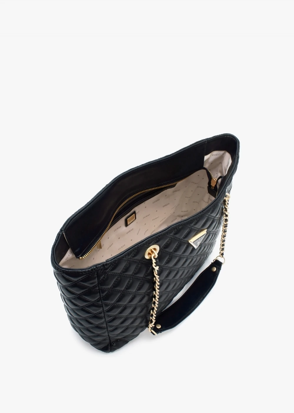 Guess Giully Black Quilted Tote Bag 4 Guess Giully Black Quilted Tote Bag - Image 4