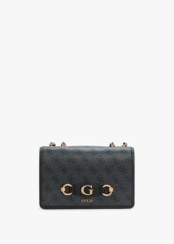 Guess Izzy Coal Logo Cross-Body Bag