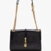 Guess James Black Moc Croc Front Flap Cross-Body Bag