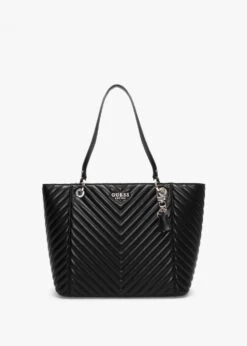Guess Noelle Chevron Elite Black Tote Bag