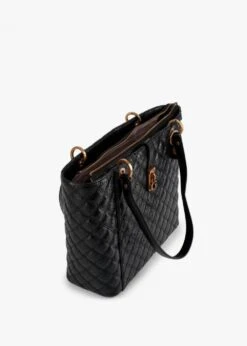 Guess Noelle Elite Quilt Black Logo Tote Bag -Daniel Footwear Shop guess noelle elite tote quilt p133184 199266 image