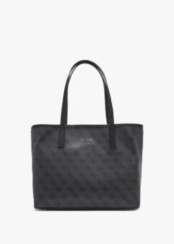 Guess Vikky Coal Logo Tote Bag