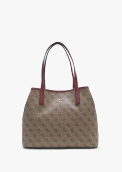 Guess Vikky Brown Logo Tote Bag