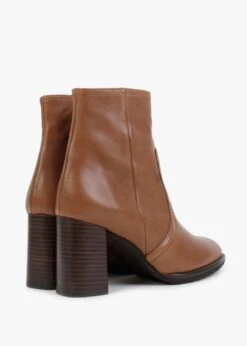 Infusion Tan Leather Block Heel Ankle Boots -Daniel Footwear Shop infusion p131646 198426 image