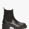 Iris Black Leather Chain Detail Chelsea Boots