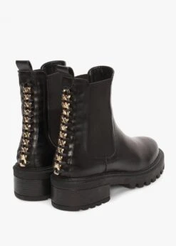 Iris Black Leather Chain Detail Chelsea Boots -Daniel Footwear Shop iris p135568 195935 image