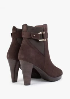 Joyfully Brown Suede Heeled Ankle Boots -Daniel Footwear Shop joyfully p132503 198870 image