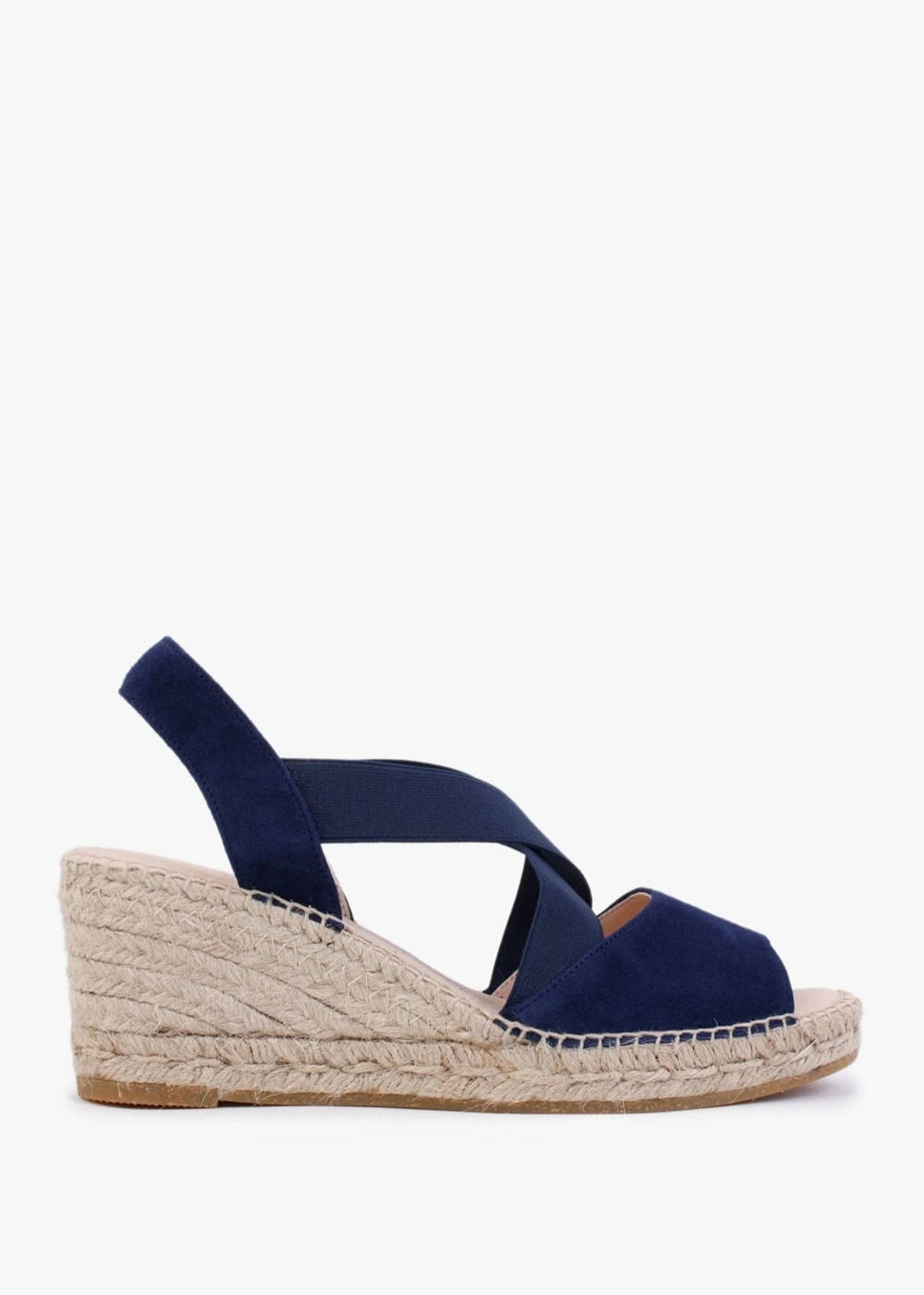 Kid Navy Suede Wedge Espadrilles 1 Kid Navy Suede Wedge Espadrilles