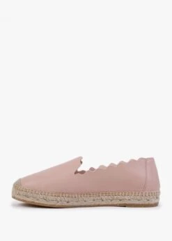 Kora Pink Leather Scalloped Espadrilles -Daniel Footwear Shop kora p125222 198097 image