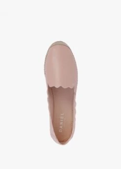 Kora Pink Leather Scalloped Espadrilles -Daniel Footwear Shop kora p125222 198098 image