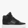Kennel & Schmenger Champ Black Leather & Suede High Top Trainers