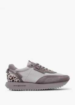 Kennel & Schmenger Flash Grey Multi Nubuck Leopard Trainers