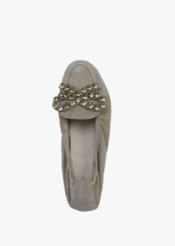 Kennel & Schmenger Malu Diamante Bow Mohair Beige Suede Pumps -Daniel Footwear Shop ks malu diamante bow p135143 196974 image