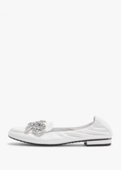 Kennel & Schmenger Malu Diamante Bow White Leather Pumps -Daniel Footwear Shop ks malu diamante bow p135144 195329 image