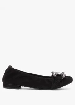 Kennel & Schmenger Malu Jewel Embellished Black Smoke Suede Pumps