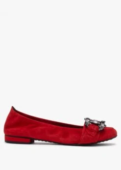 Kennel & Schmenger Malu Jewel Embellished Rosso Smoke Suede Pumps
